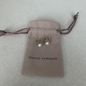 David Yurman Pearl/diamond earrings